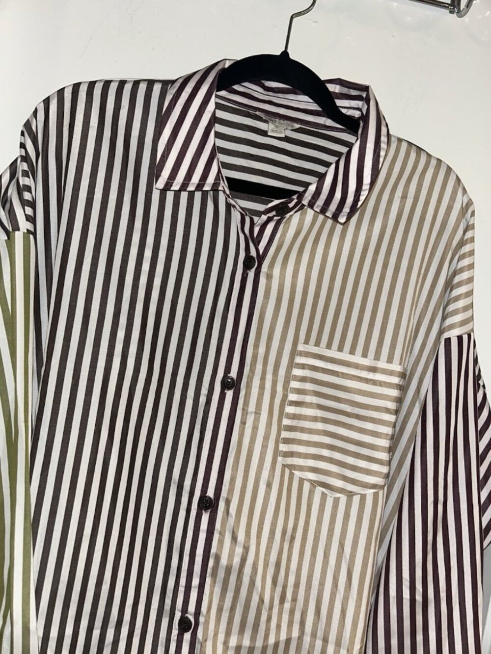 Cato Multicolored Stripped Buttoned Up Long Sleeved Businesses Casual Shirt XL - Picture 3 of 7
